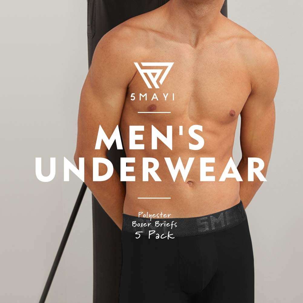 5Mayi Mens Athletic Underwear Mens Boxer Briefs Underwear for Men Pack S M L XL XXL - Image 3